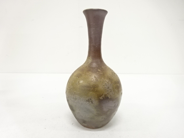  備前焼　奥本健一造　鶴首花入